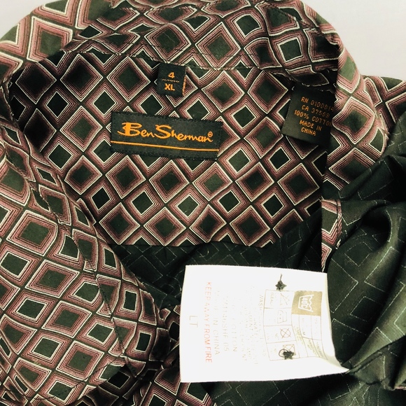 Ben Sherman Short Sleeve Button Down Shirt Black - Picture 6 of 7